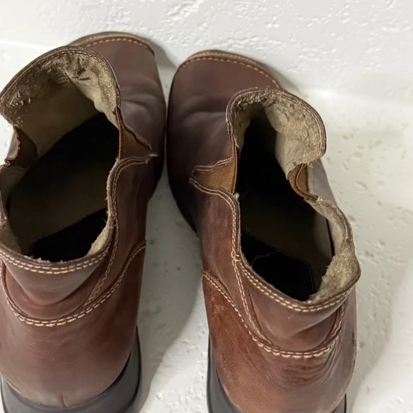 Timberland Brown Leather Ankle Boots Women’s Size 9 Smart Comfort Slip-On - Picture 4 of 16